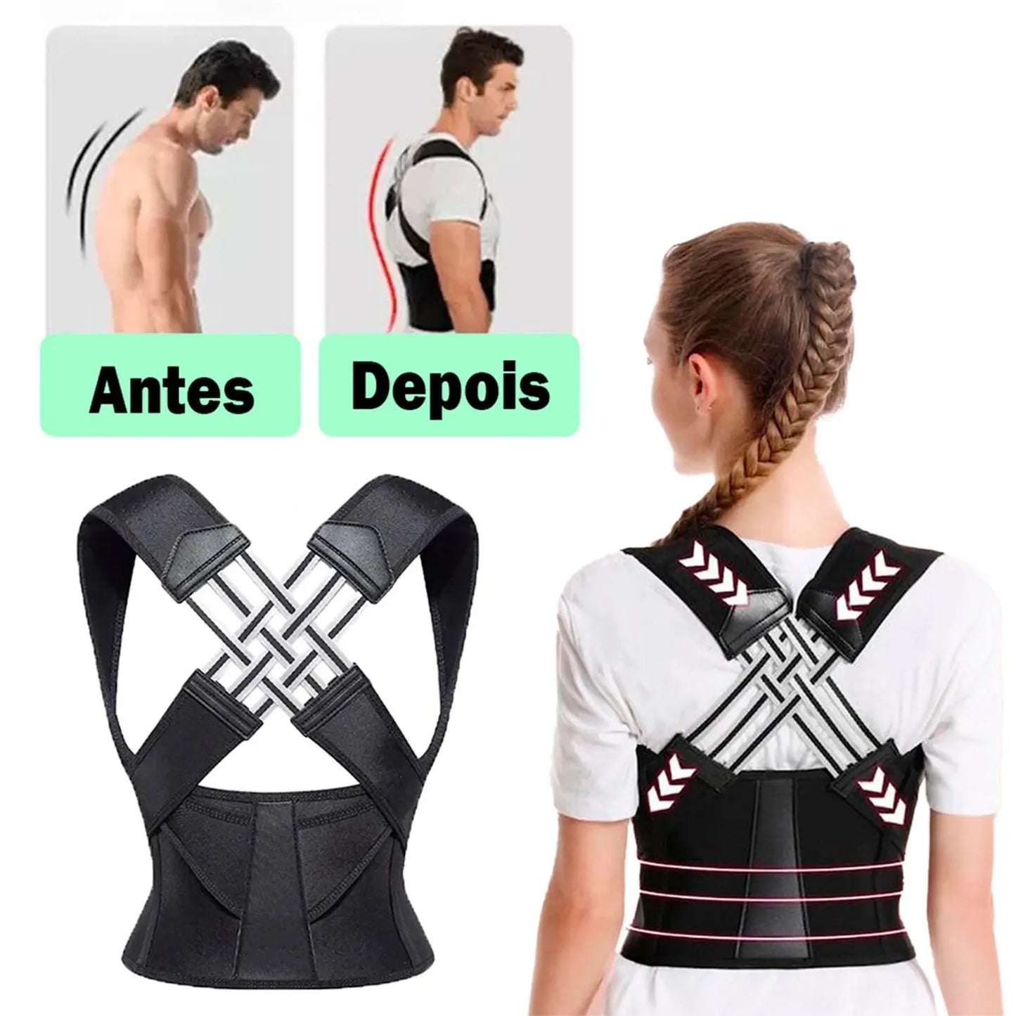 Corrector de Postura Entrelazado para Hombres y Mujeres – Envíos a Toda Colombia